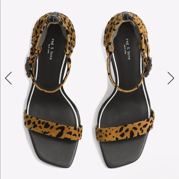 rag & bone ellis sandal in black/cheetah